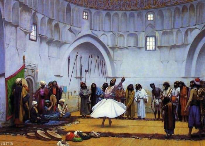 تابلو نقاشی رقص سماع دراویش تابلو نقاشی رقص سماع دراویش