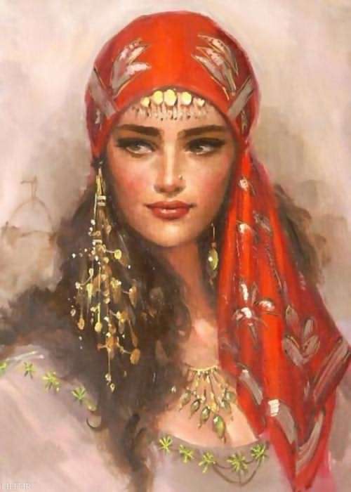 تابلو نقاشی زن کولی تابلو نقاشی زن کولی