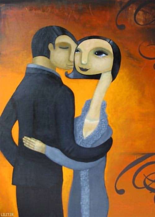 تابلو نقاشی عاشقانه 7