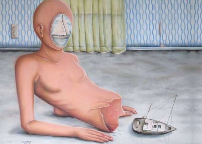 تابلو نقاشی شکسته از دریا تابلو نقاشی شکسته از دریا