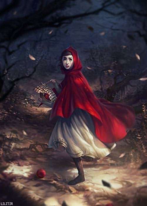 تابلو نقاشی شنل قرمزی