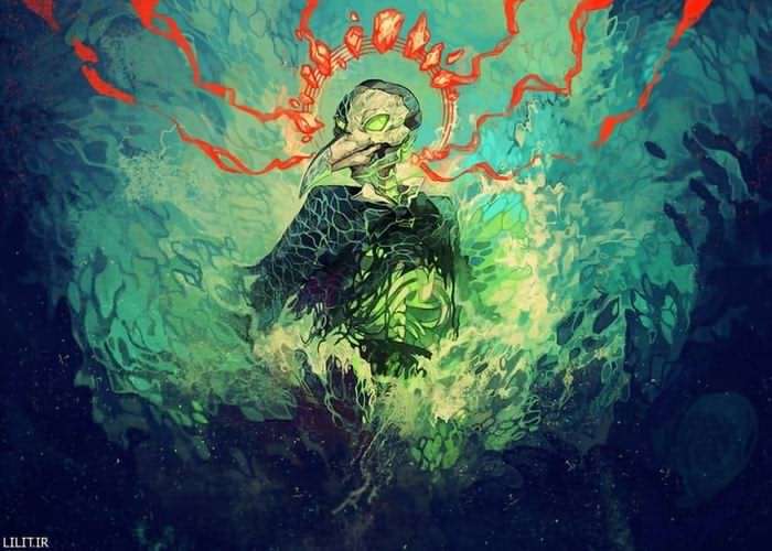 تابلو نقاشی ماسک جمجمه کلاغ