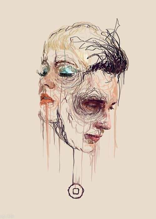 تابلو نقاشی پرتره رشته‌ای شماره 6