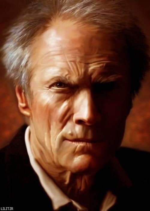 تابلو نقاشی پرتره کلینت ایستوود – Clint Eastwood