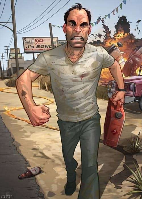 تابلو نقاشی ترِوُر فیلیپس در جی تی اِی – trevor philips in GTA تابلو نقاشی ترِوُر فیلیپس در جی تی اِی – trevor philips in GTA