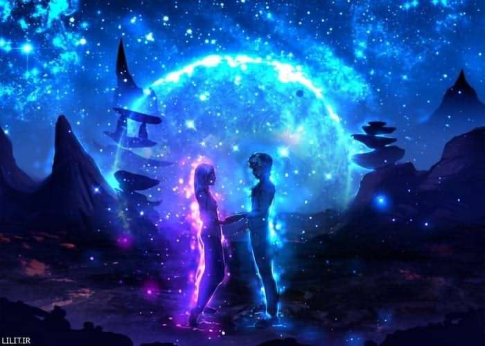 تابلو نقاشی دنیاهای متصل به هم