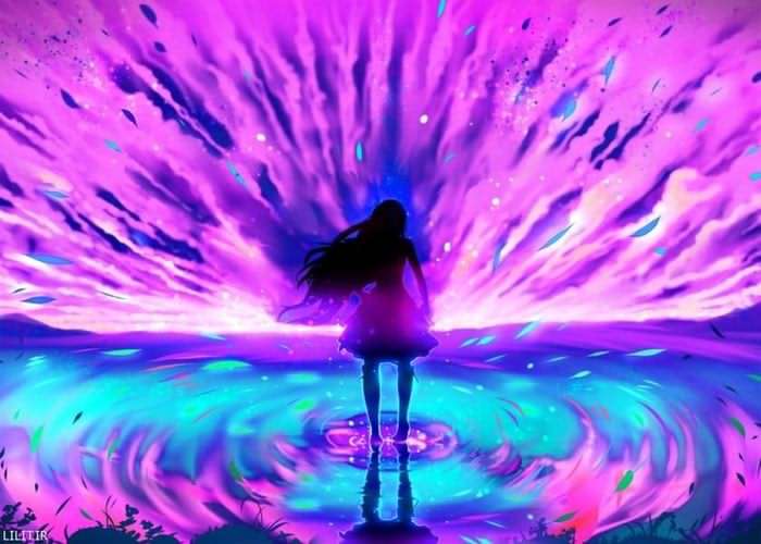 تابلو نقاشی تاثیر انرژی‌های دخترانه