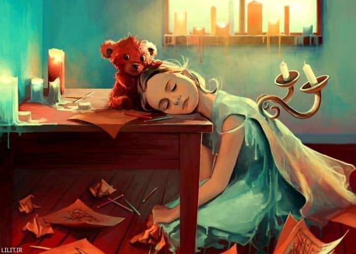 تابلو نقاشی دنیای معصومانه یک دختر بچه