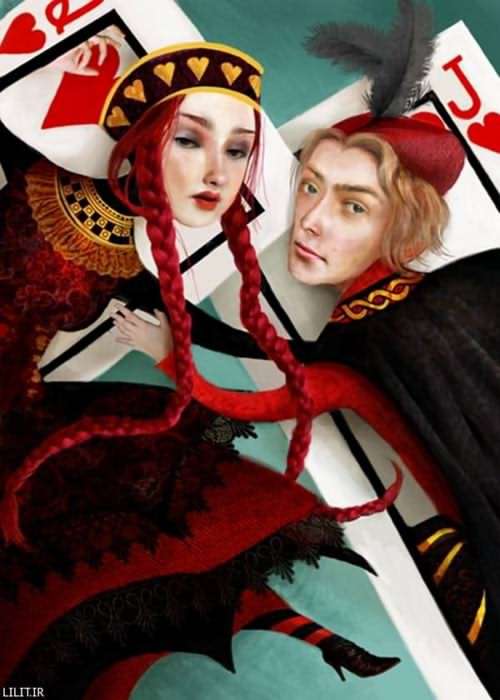 تابلو نقاشی رابطهٔ پنهانی سرباز و ملکه