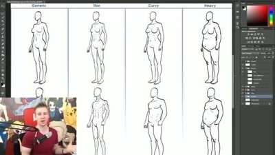 آموزش طراحی انواع بدن مردانه و زنانه آموزش طراحی انواع بدن مردانه و زنانه